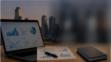 Financial analysis workspace representing a comparison of private credit and traditional bonds